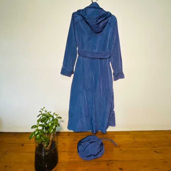 Donna Karan Rain Navy Coat side S - Picture 3 of 4
